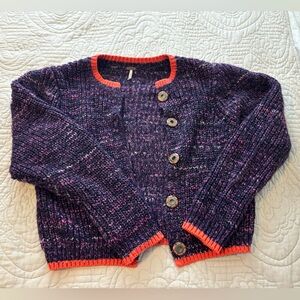 Free People Purple Cardigan